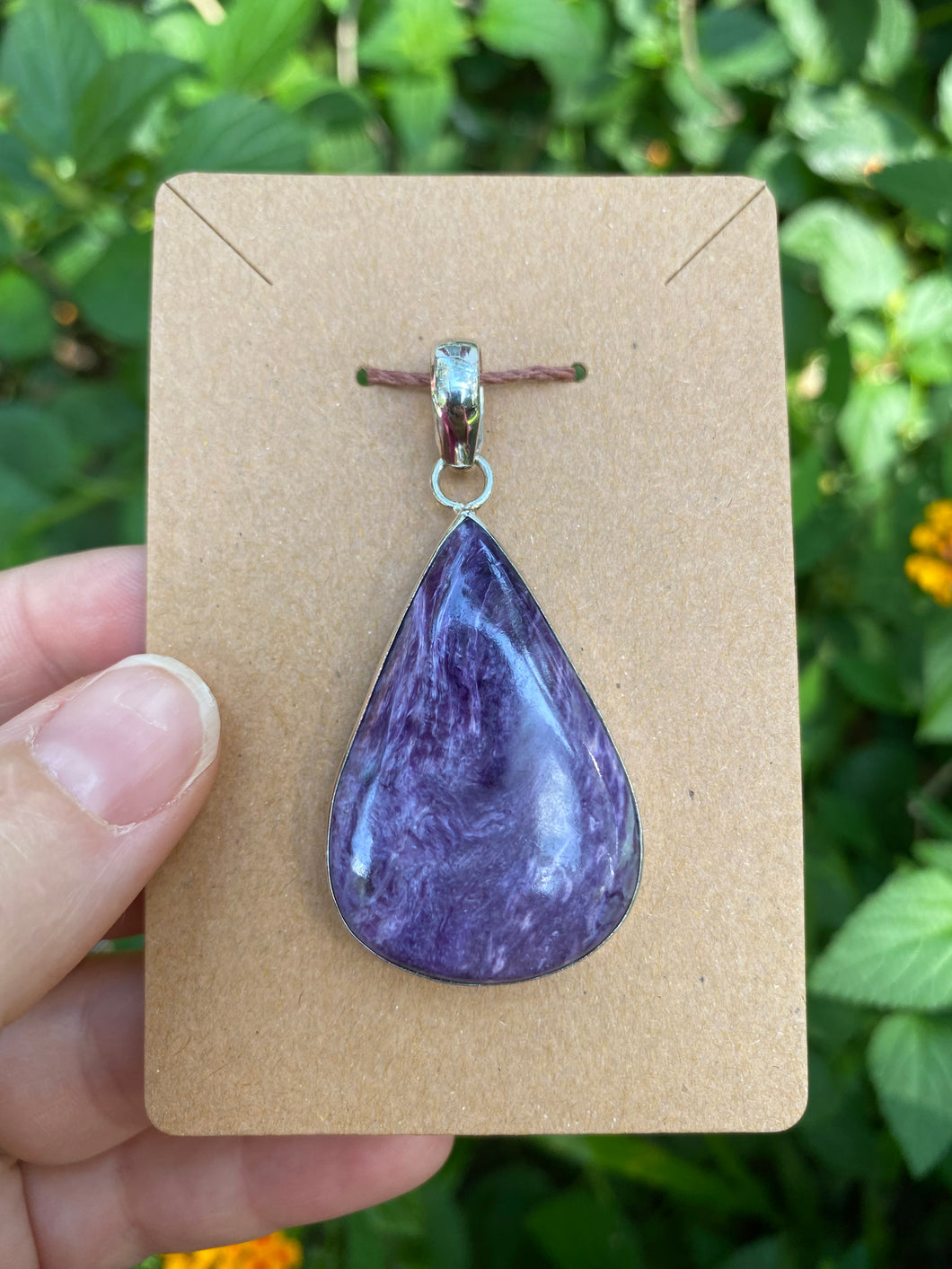 Sterling Silver Charoite Pendant