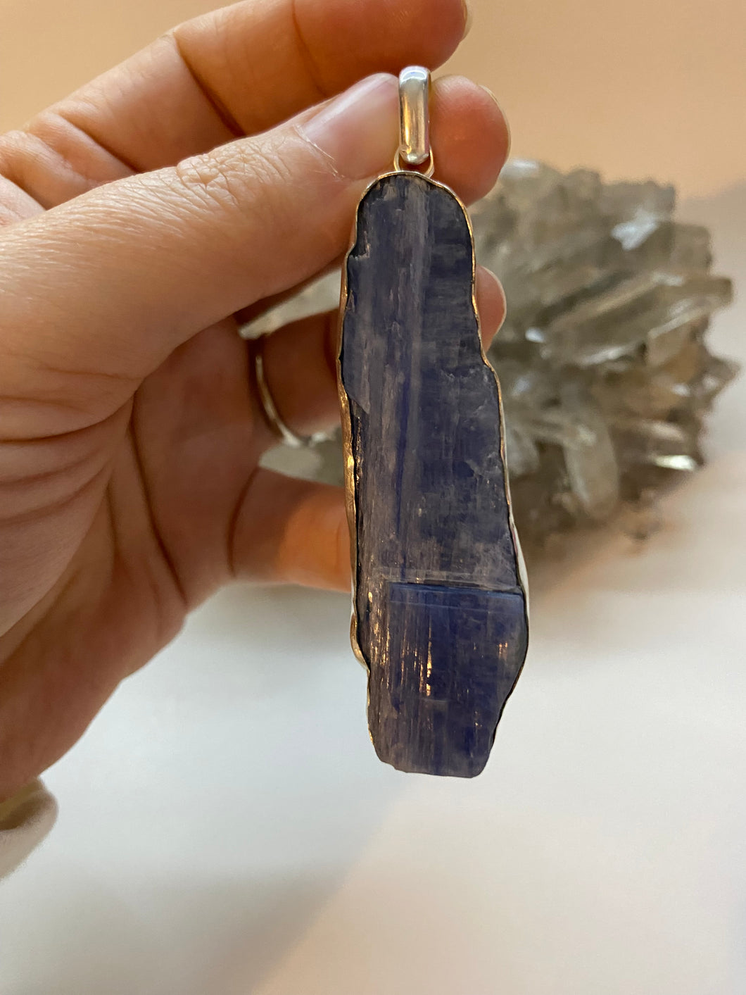 Blue Kyanite Pendant .925 Sterling Silver