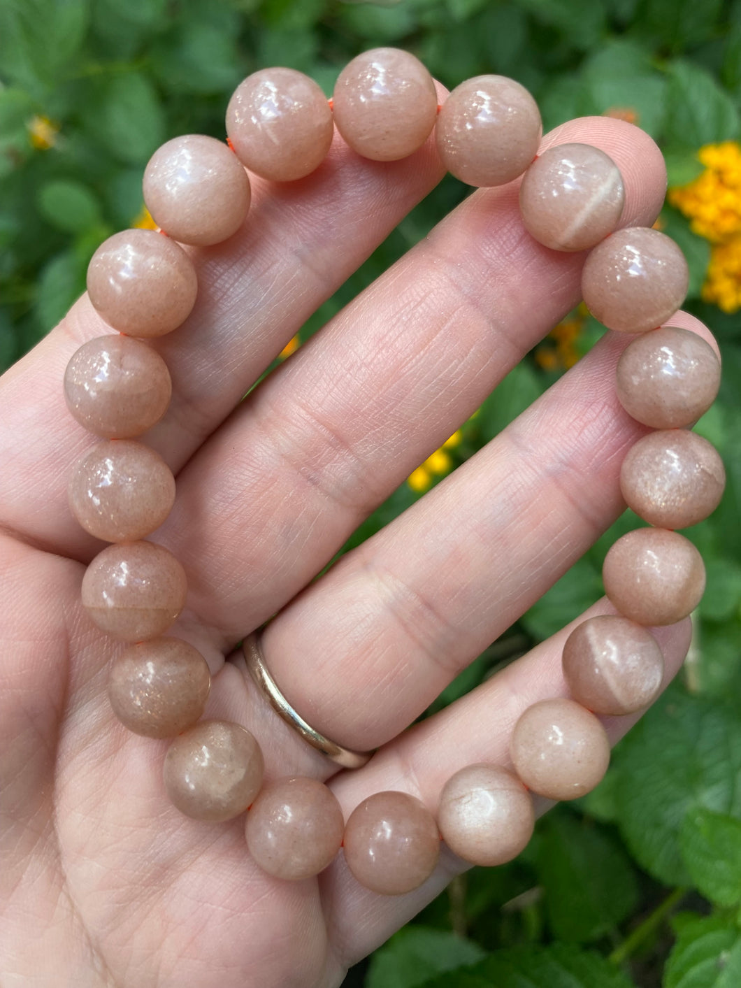 Peach Moonstone Bracelet