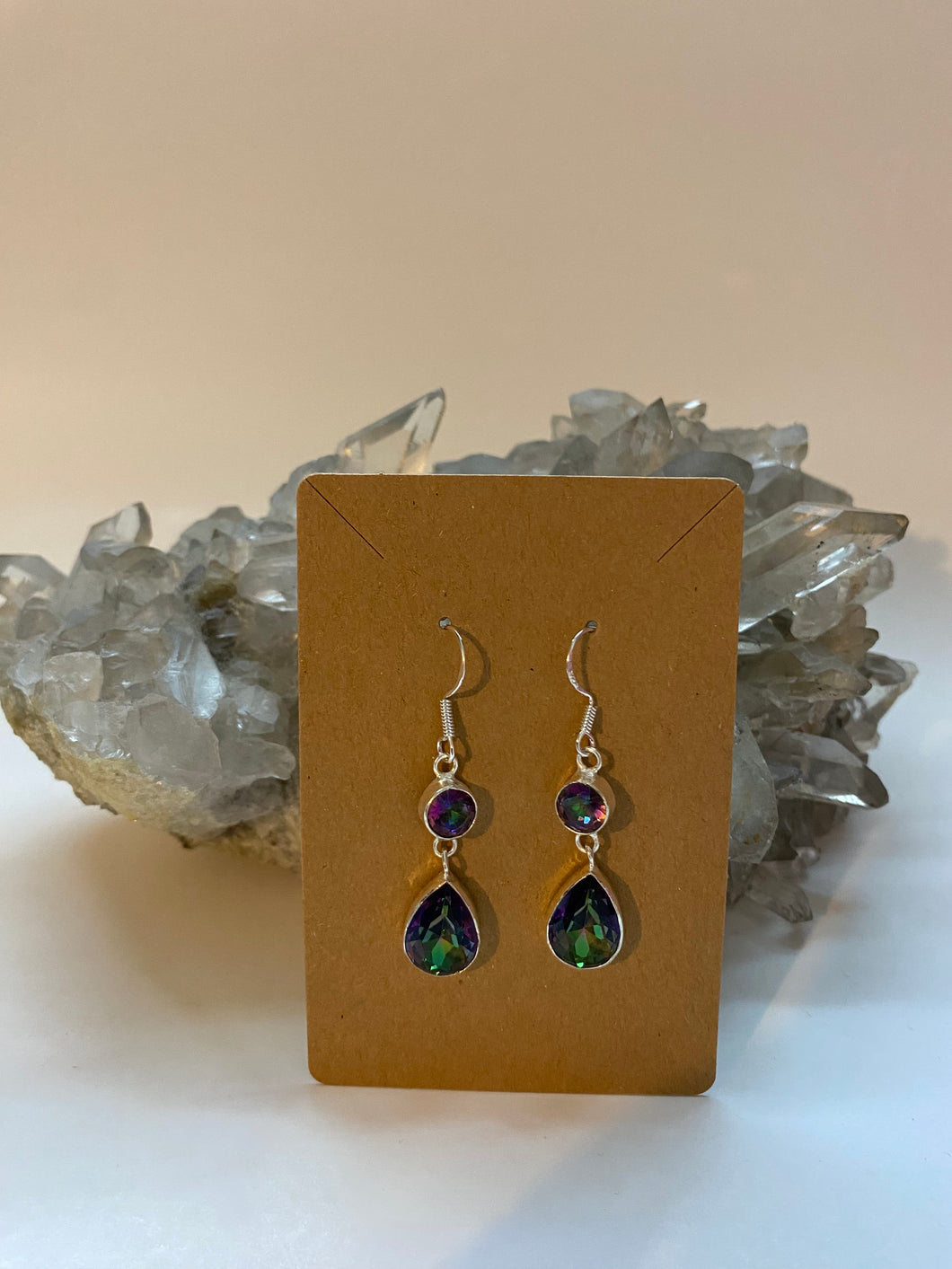 Mystic Topaz Earrings .925 Sterling Silver