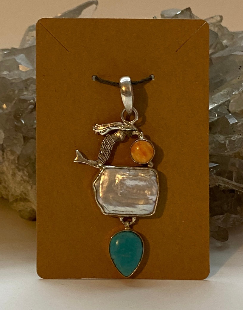 Mermaid Pendant .925 Sterling Silver