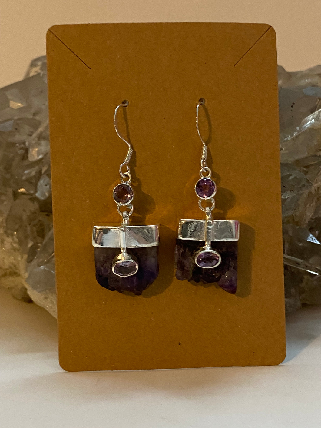 Amethyst Earrings .925 Sterling Silver