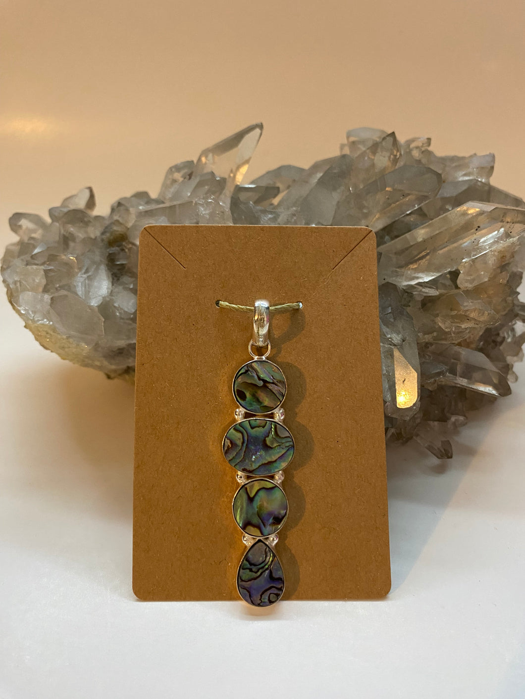 Abalone Shell Pendant .925 Sterling Silver