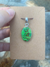 Load image into Gallery viewer, Green Copper Turquoise .925 Sterling Silver Pendant
