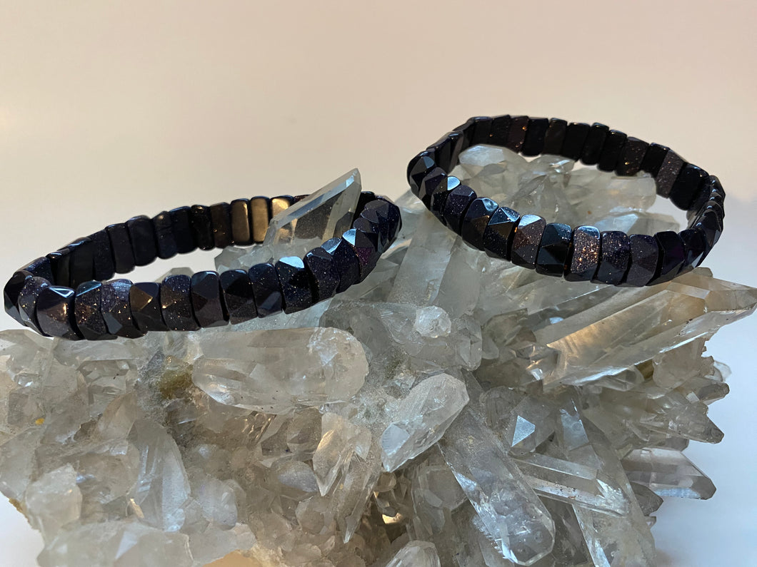 Purple Goldstone Bracelet