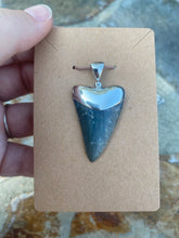 Load image into Gallery viewer, Megladon Tooth Pendant .925 Sterling Silver
