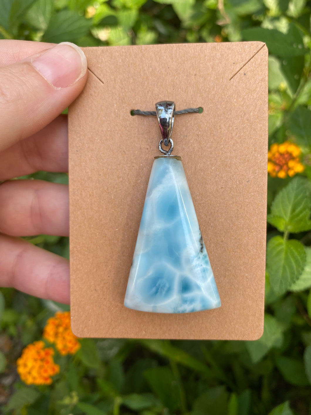 Sterling Silver Larimar Pendant