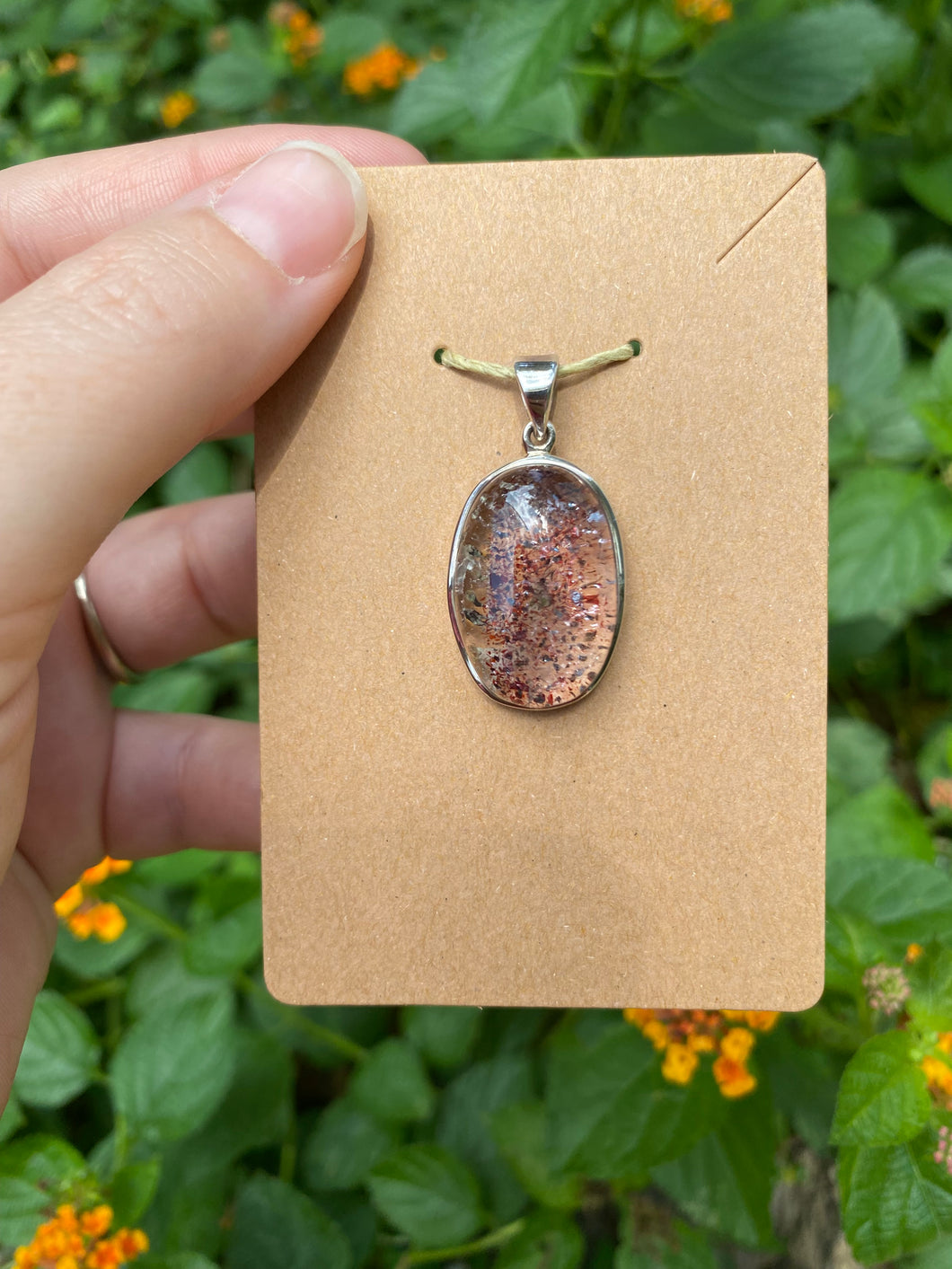 Sterling Silver Harlequin Quartz Pendant