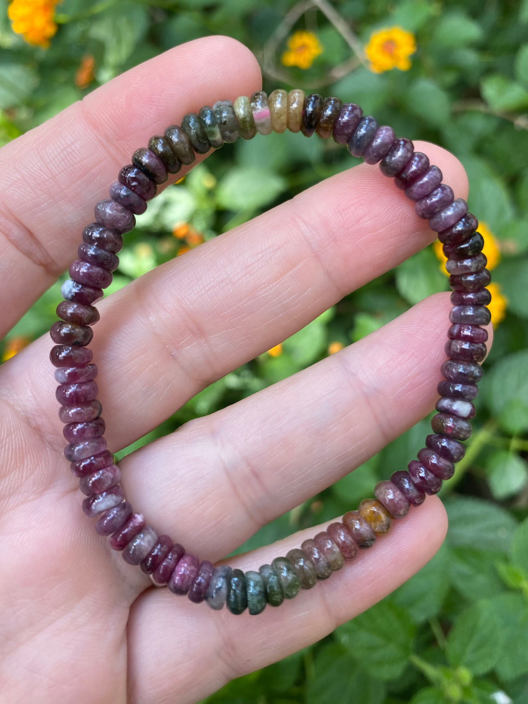 Rondelle Multicolored Tourmaline Bracelet