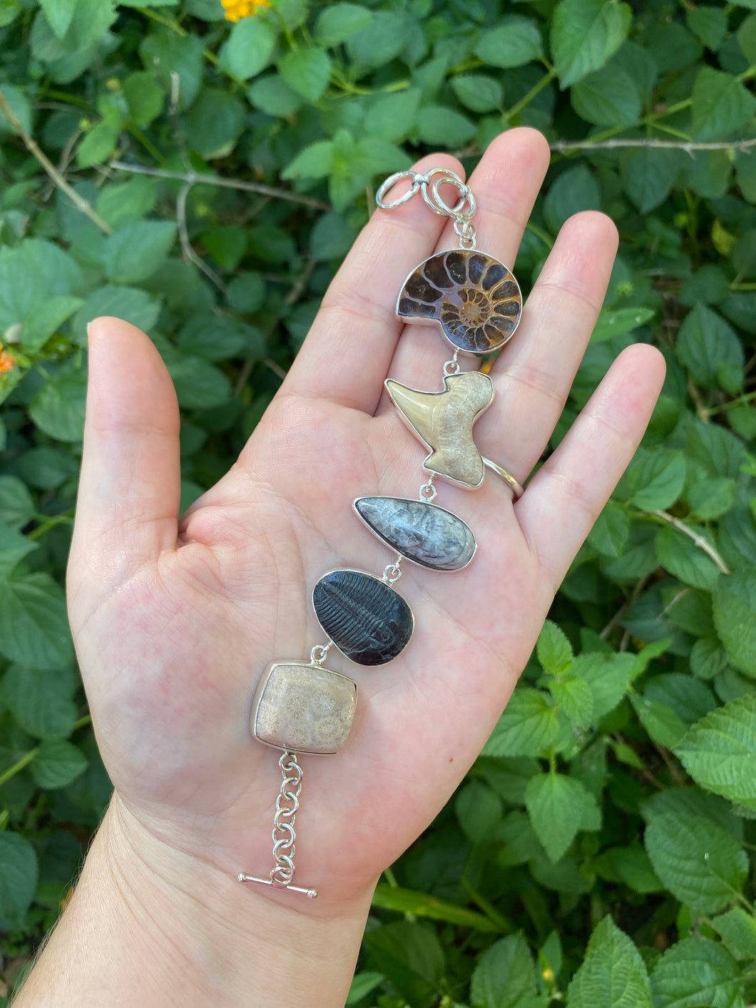 Sterling Silver Fossil Bracelet