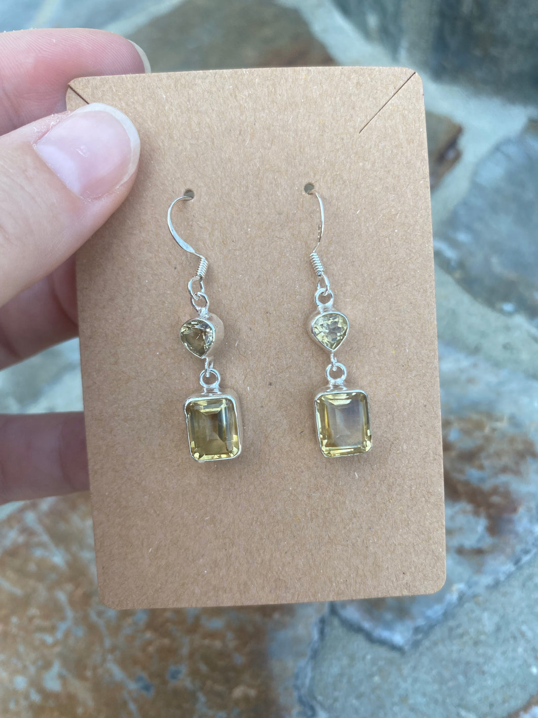 Citrine Earrings .925 Sterling Silver