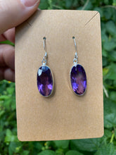 Load image into Gallery viewer, Sterling Silver Faceted Amethyst Earrings
