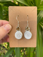 Load image into Gallery viewer, .925 Sterling Silver Citrine &amp; Shiva Shell Earrings
