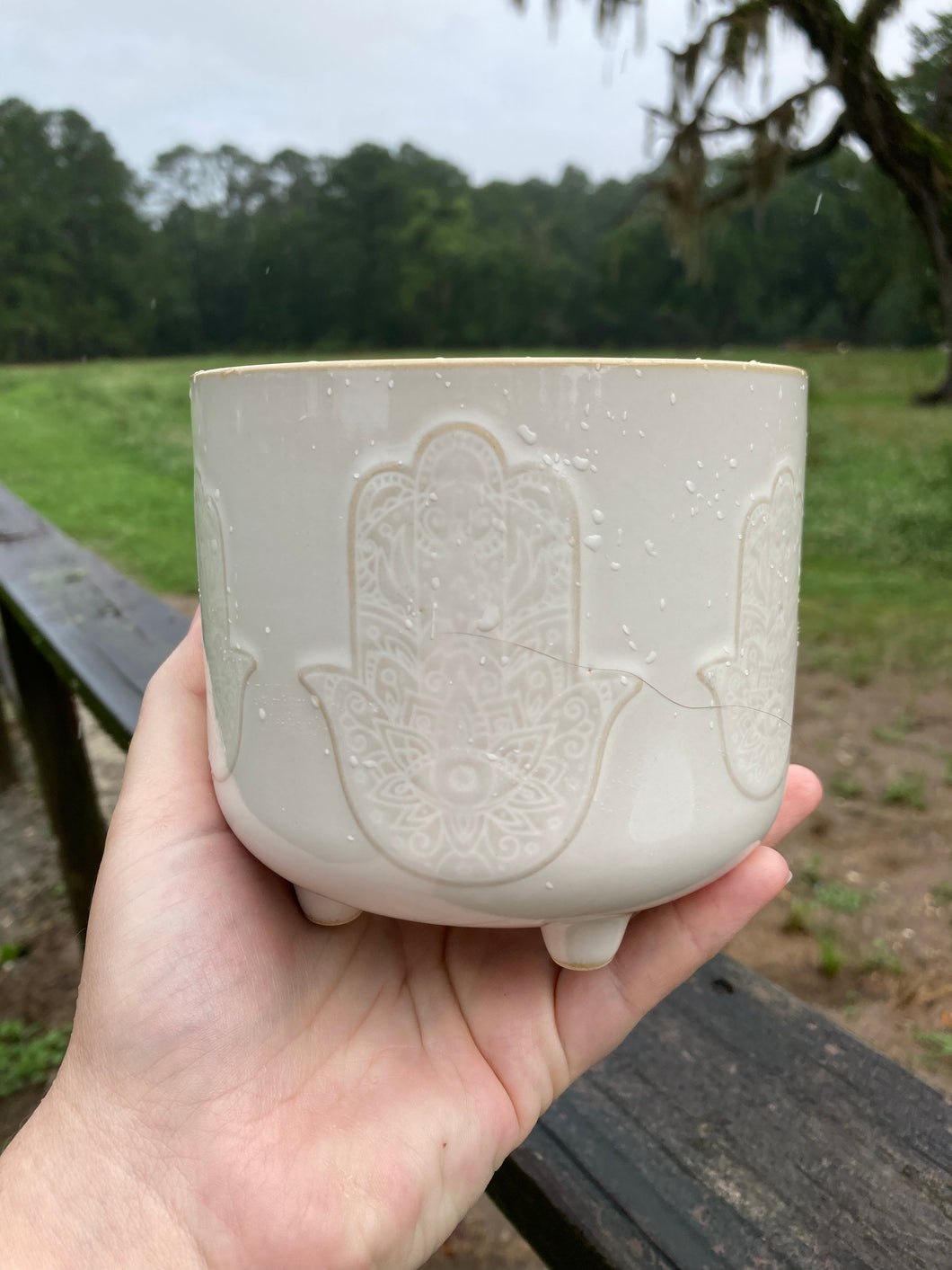 Hamsa Flower Pot