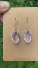 Load and play video in Gallery viewer, Sterling Silver Rose Quartz Earrings
