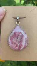 Load and play video in Gallery viewer, Sterling Silver Rhodochrosite Pendant
