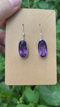 Load and play video in Gallery viewer, Sterling Silver Faceted Amethyst Earrings
