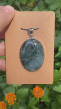 Load and play video in Gallery viewer, Moss Agate Sterling Silver Pendant
