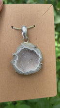 Load and play video in Gallery viewer, Sterling Silver Geode Agate Pendant
