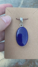 Load and play video in Gallery viewer, Lapis Lazuli Pendant .925 Sterling Silver
