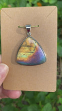 Load and play video in Gallery viewer, Sterling Silver Labradorite Pendant
