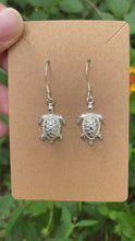 Load and play video in Gallery viewer, Sterling Silver Turtle Earrings
