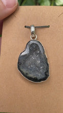 Load and play video in Gallery viewer, Sterling Silver Geode Agate Pendant
