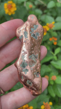 Load and play video in Gallery viewer, Native Michigan Copper With Malachite &amp; Included Silver
