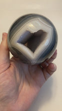 Load and play video in Gallery viewer, Agate Sphere With Druzy Portal
