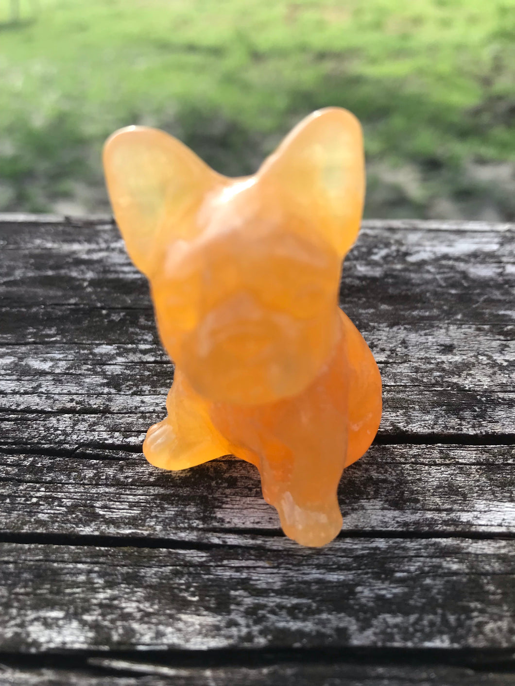 Orange Calcite French Bulldog