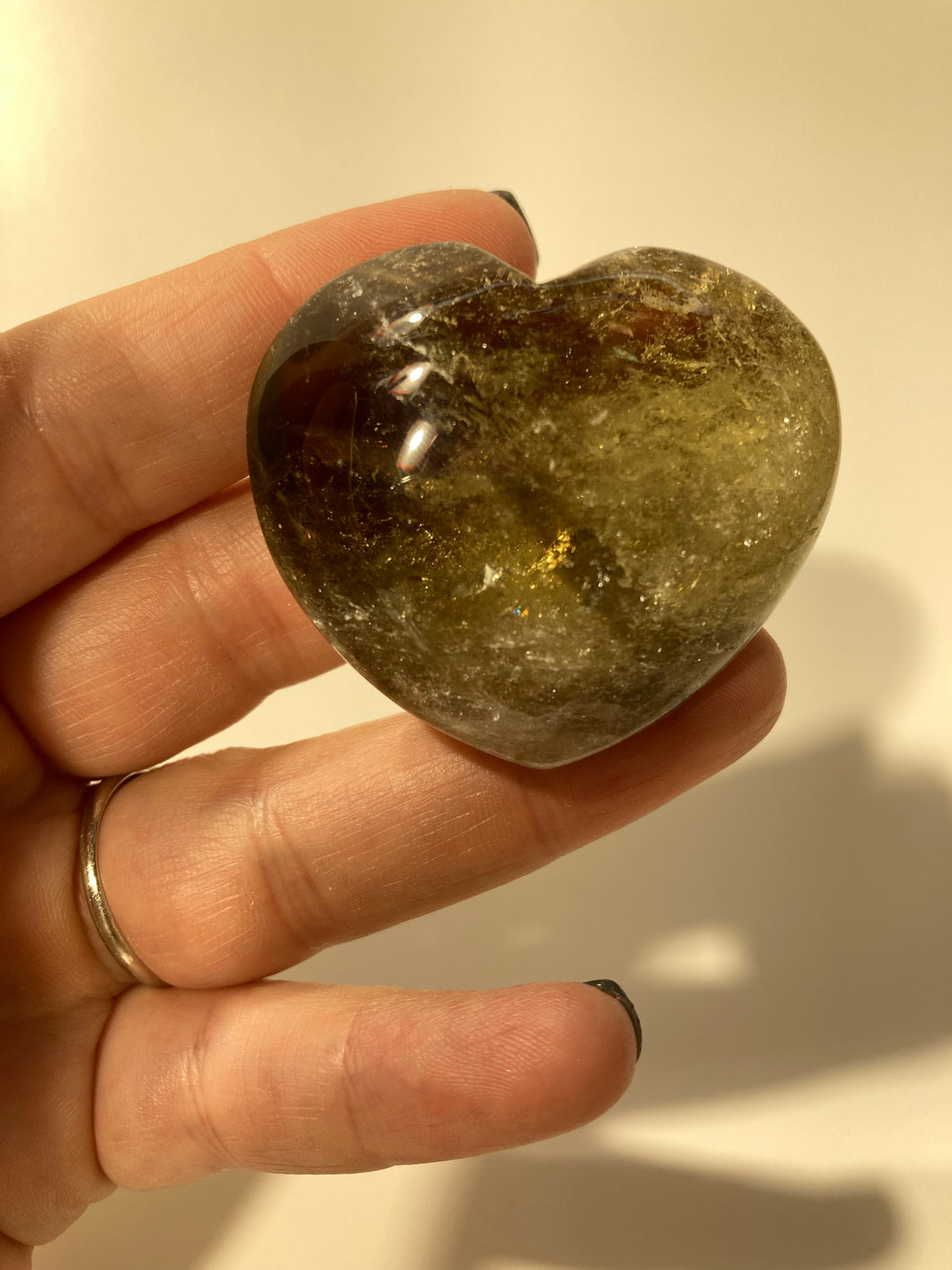 Smoky Citrine Heart