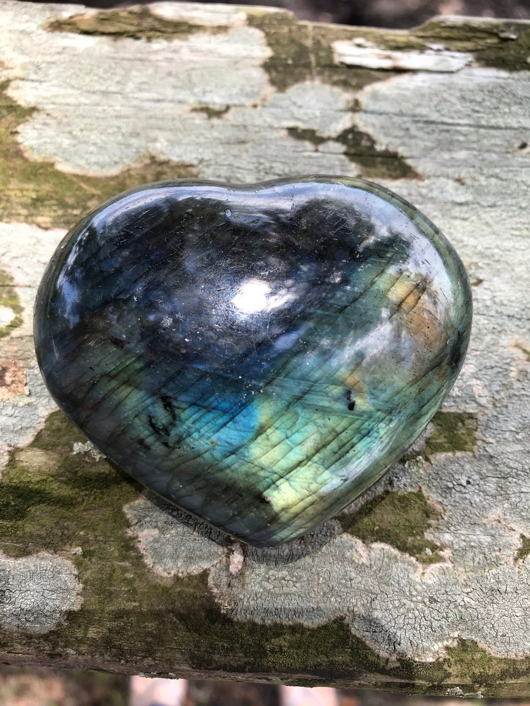 Labradorite Heart