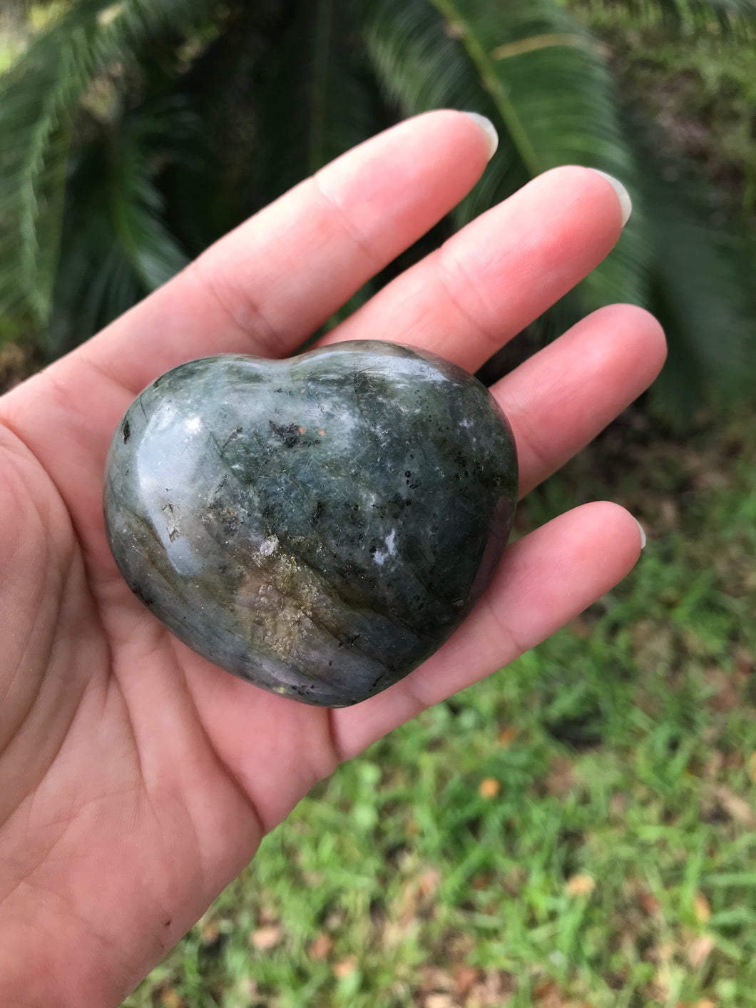 Labradorite Heart