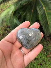 Load image into Gallery viewer, Labradorite Heart Pink Flash
