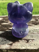 Load image into Gallery viewer, Purple Fluorite Hello Kitty
