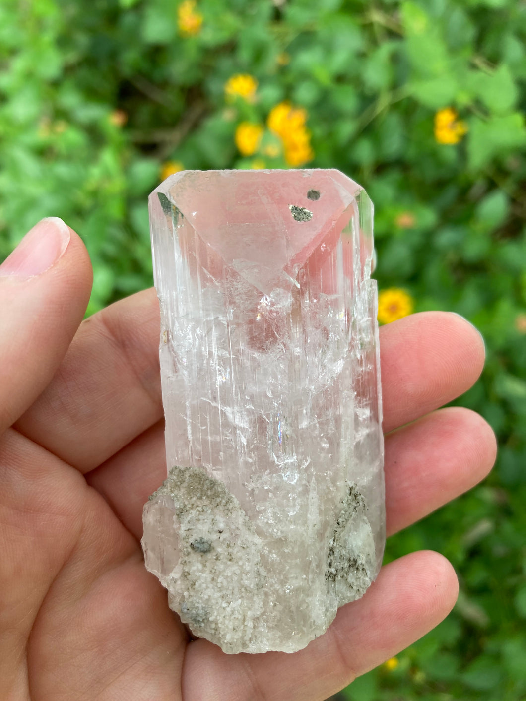 Pink Danburite With Pyrite Inclusions