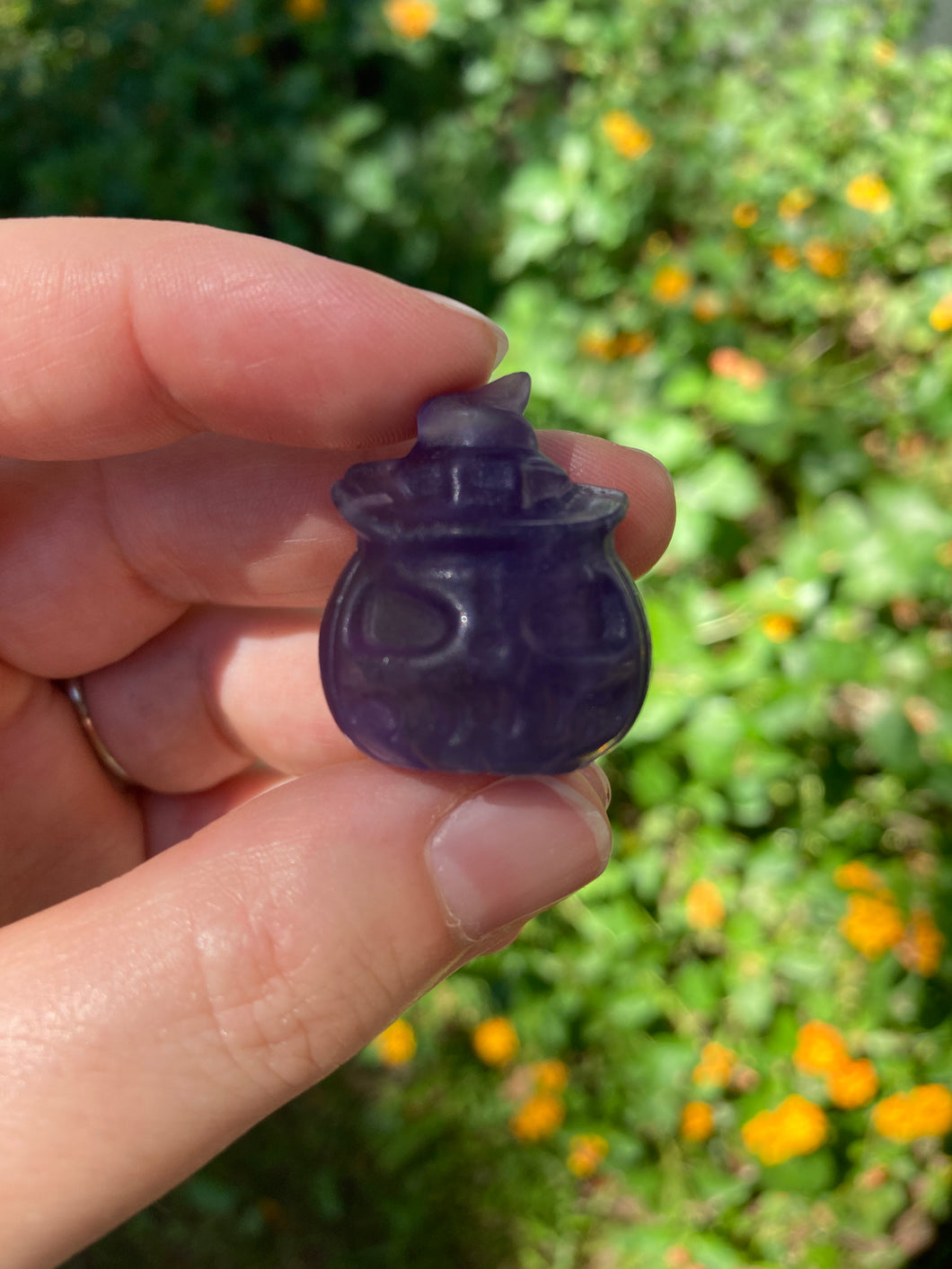 Purple Fluorite Pumpkin