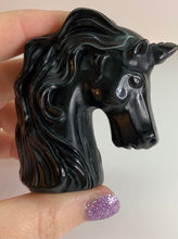 Load image into Gallery viewer, Black Obsidian Unicorn
