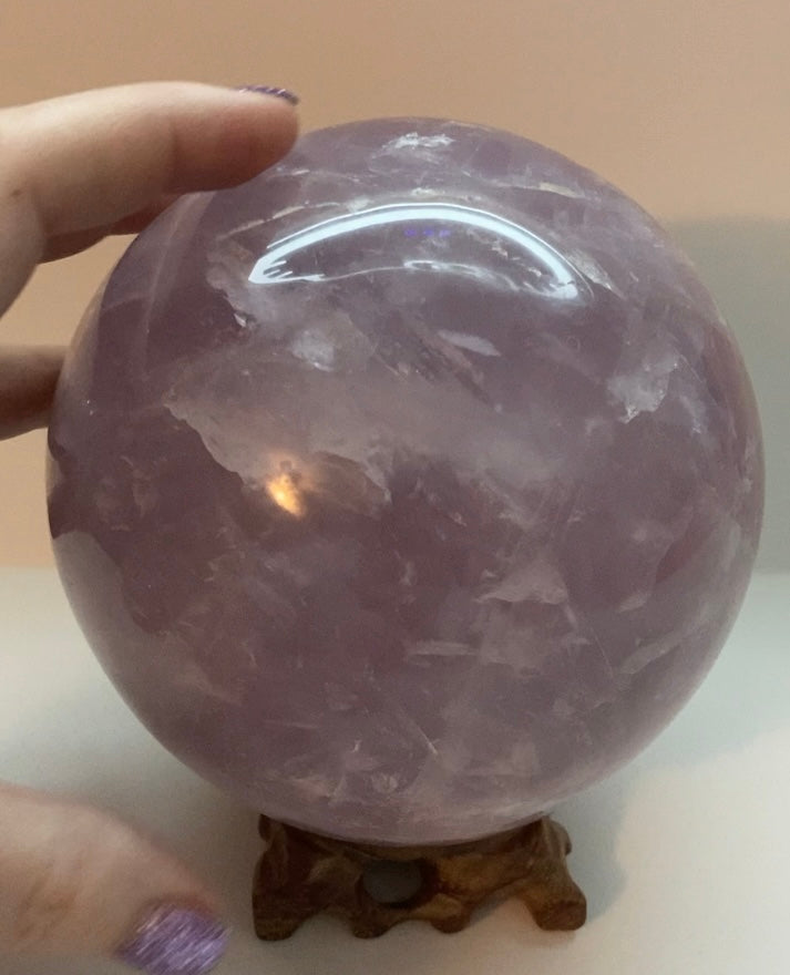 Lavender Rose Quartz Sphere