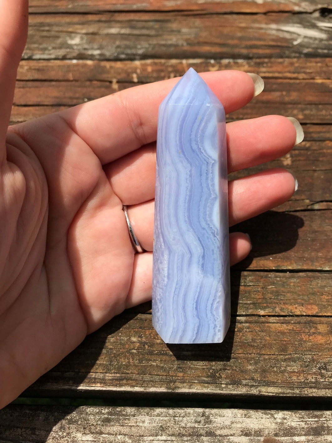 Blue Lace Agate Point