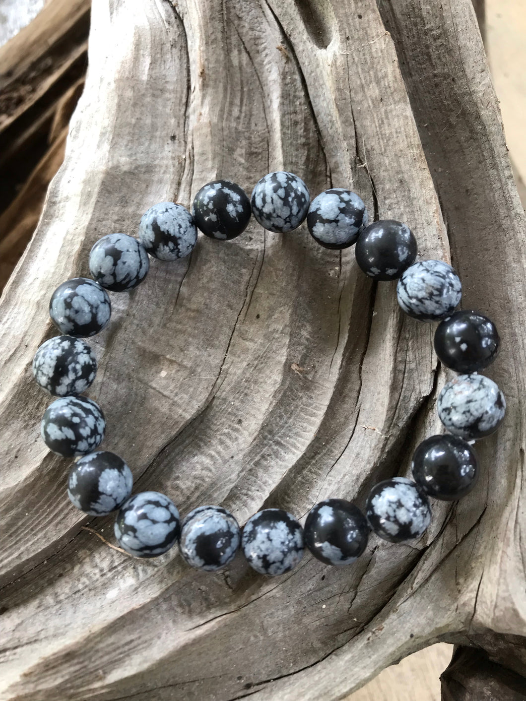 Snowflake Obsidian Bracelet